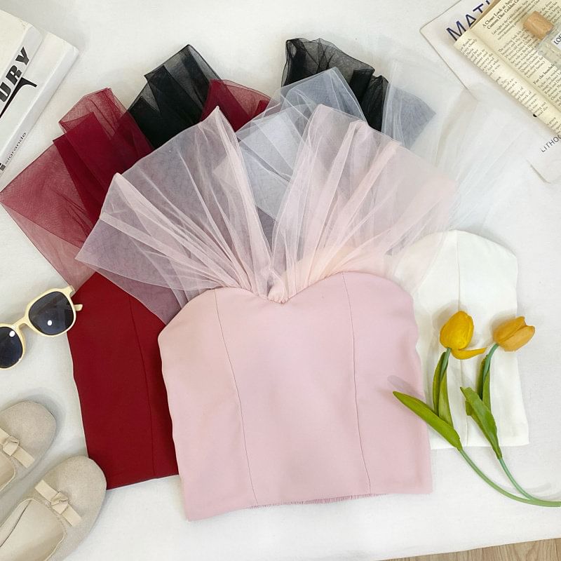 Sleeveless V-Neck Solid Crop Tee with Cap Sleeves