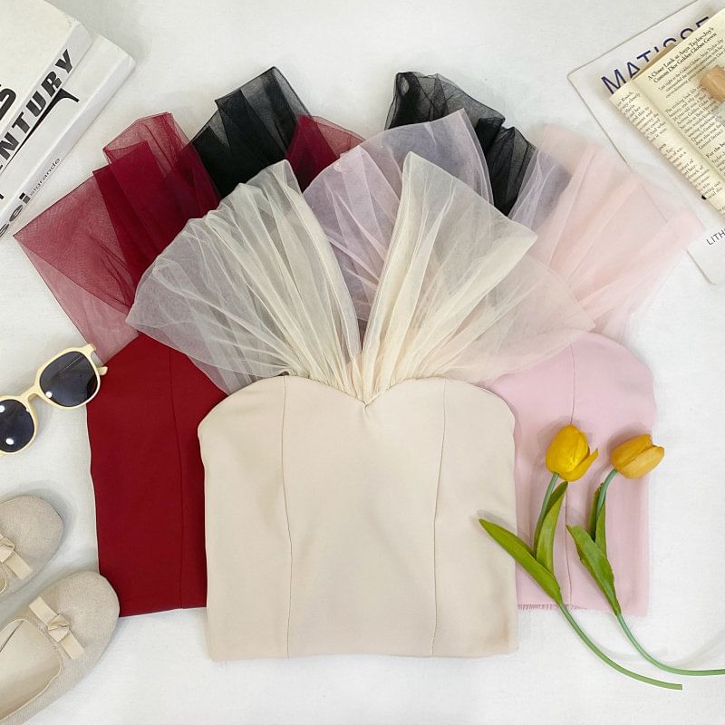 Sleeveless V-Neck Solid Crop Tee with Cap Sleeves