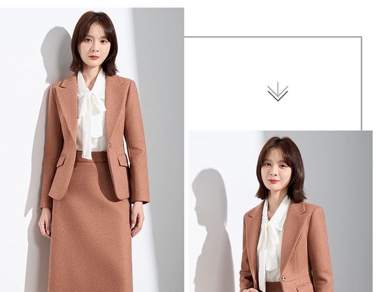 Blazer and Midi Pencil Skirt Set