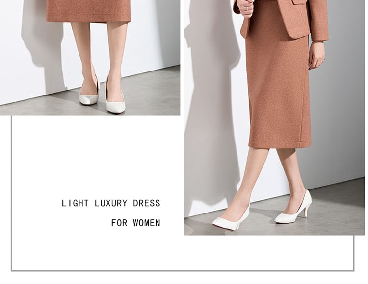 Blazer and Midi Pencil Skirt Set