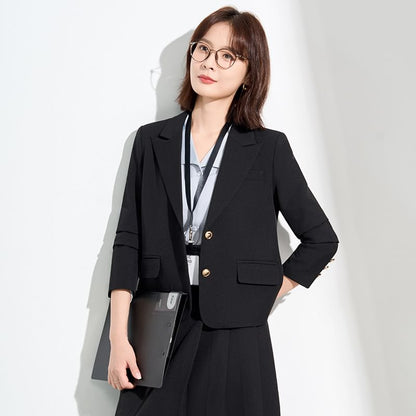 Double Breasted Blazer and Midi Skirt Set