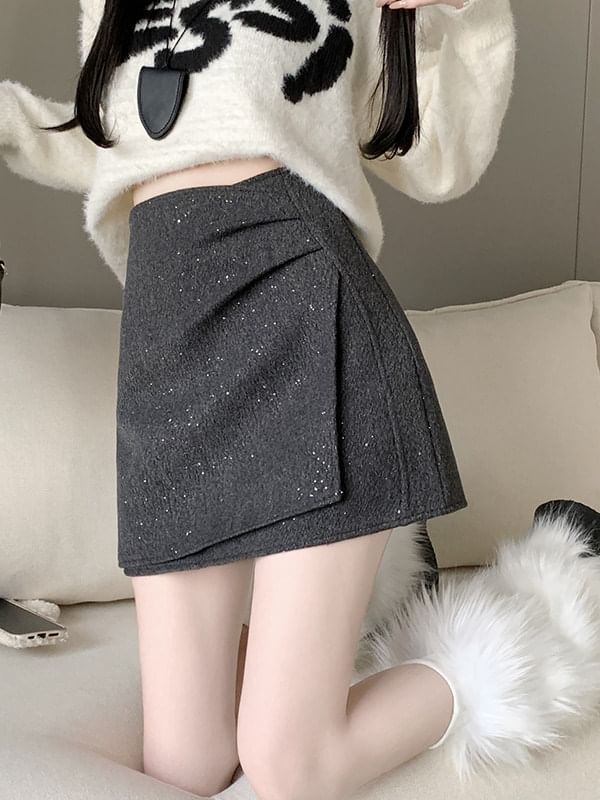 Glitter Mini A-Line Skirt