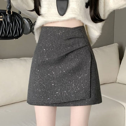 Glitter Mini A-Line Skirt