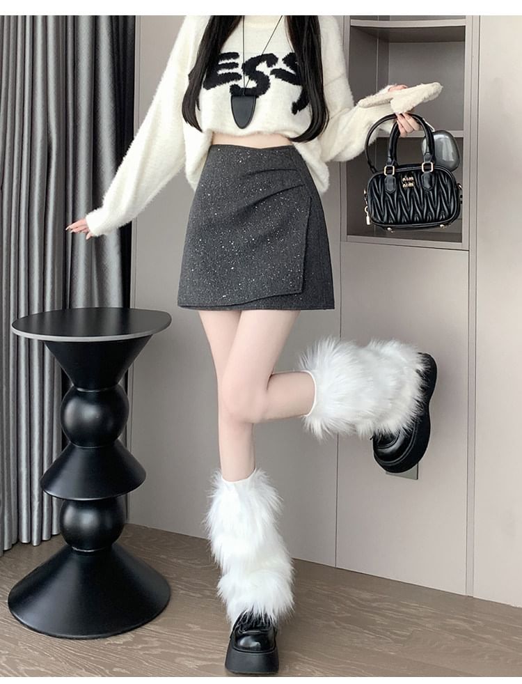 Glitter Mini A-Line Skirt