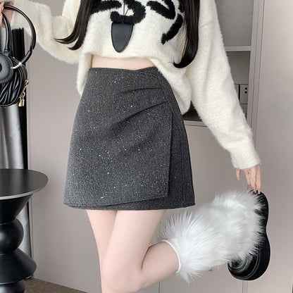 Glitter Mini A-Line Skirt