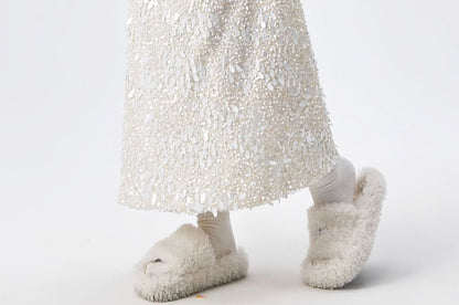 Sequined Maxi A-Line Skirt