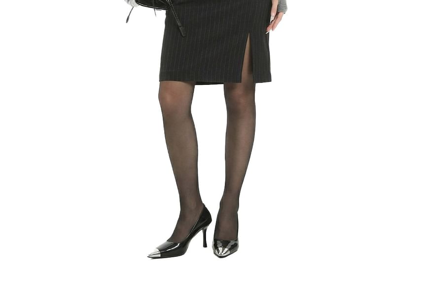 Mini Pencil Skirt with Mid Rise