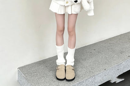 Stand Collar Plain Panel Button Up Cardigan