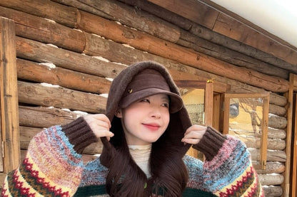 Melange Hood Cardigan