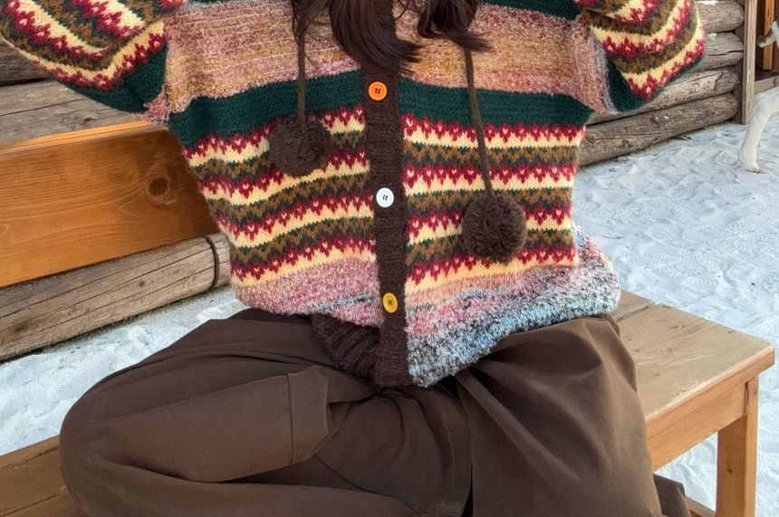 Melange Hood Cardigan