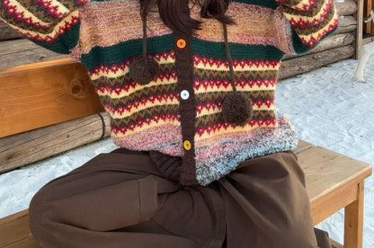 Melange Hood Cardigan