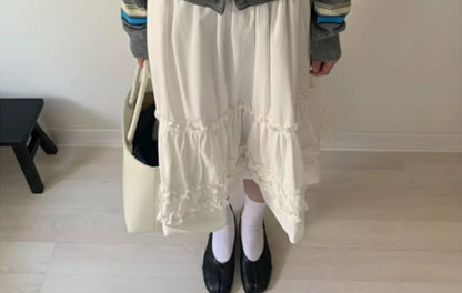 Round Neck Multicolor Striped Cardigan
