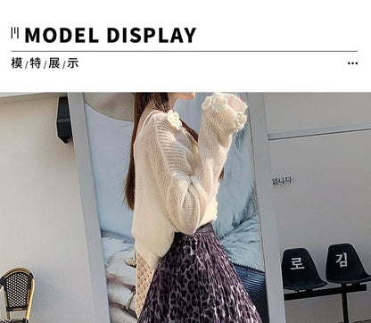 Leopard Print Crinkle Mesh Maxi Skirt