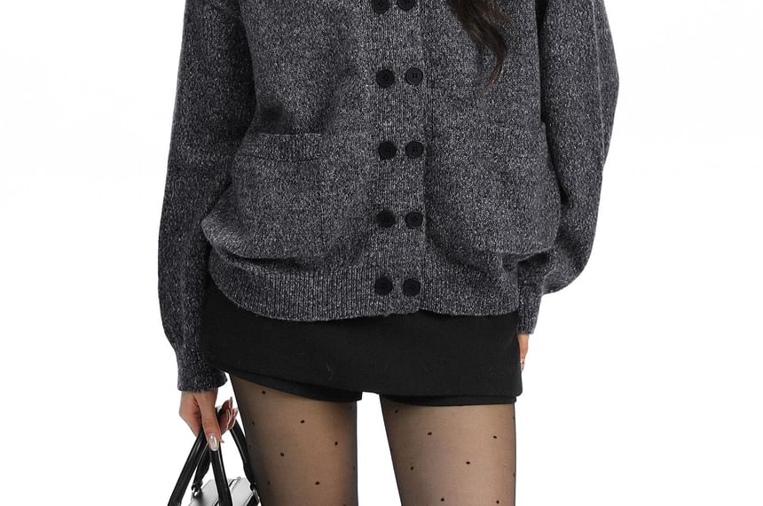 Double Breasted Plain Cardigan