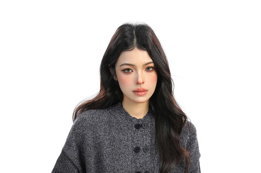 Double Breasted Plain Cardigan