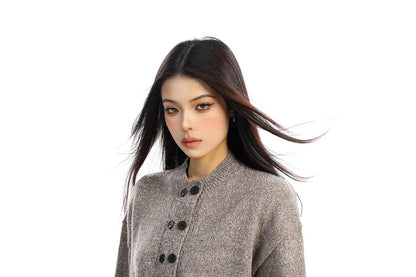 Double Breasted Plain Cardigan