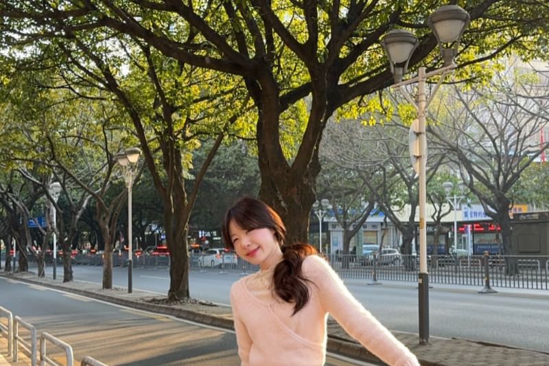 Wrap Sweater, Ribbed Knit Skirt & Lace Top Set