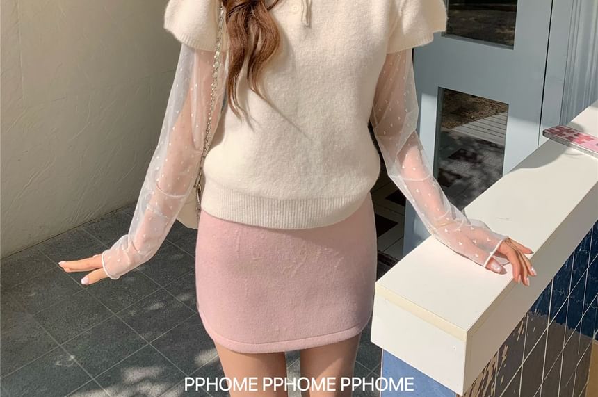 Plain Mini A-Line Skirt