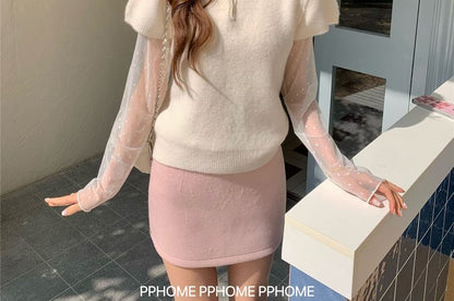 Plain Mini A-Line Skirt