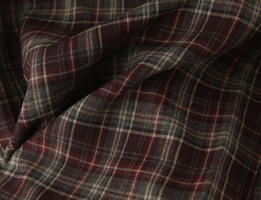 Mid Waist Plaid Mini Pleated Skirt
