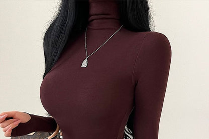 Slim Turtleneck Tee Long Sleeve