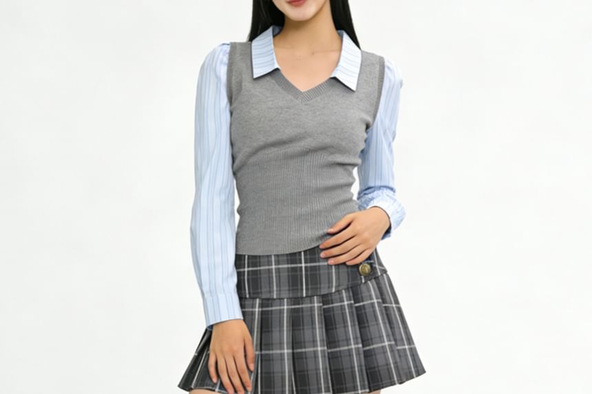 Tartan Check Mini Pleated Skirt