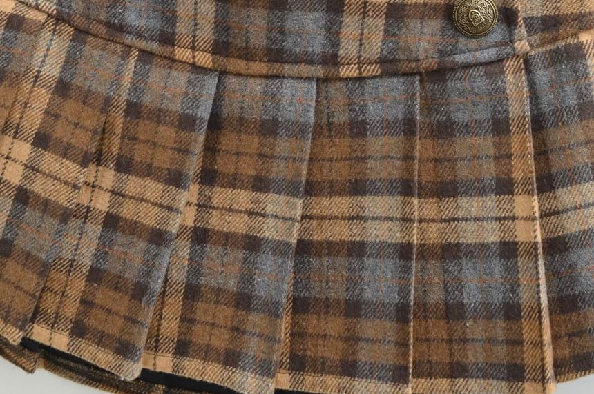 Tartan Check Mini Pleated Skirt