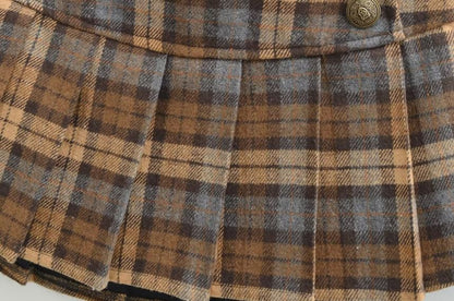 Tartan Check Mini Pleated Skirt