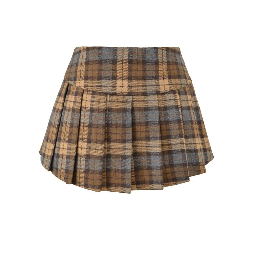 Tartan Check Mini Pleated Skirt
