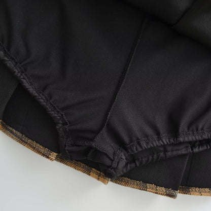 Tartan Check Mini Pleated Skirt