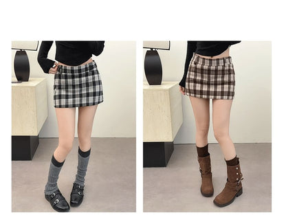 Plaid Mini Skirt