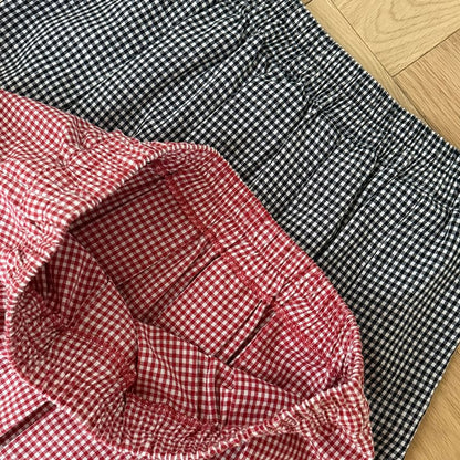 Plaid Maxi A-Line Skirt