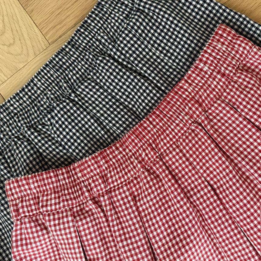Plaid Maxi A-Line Skirt