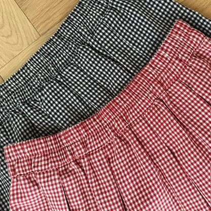 Plaid Maxi A-Line Skirt