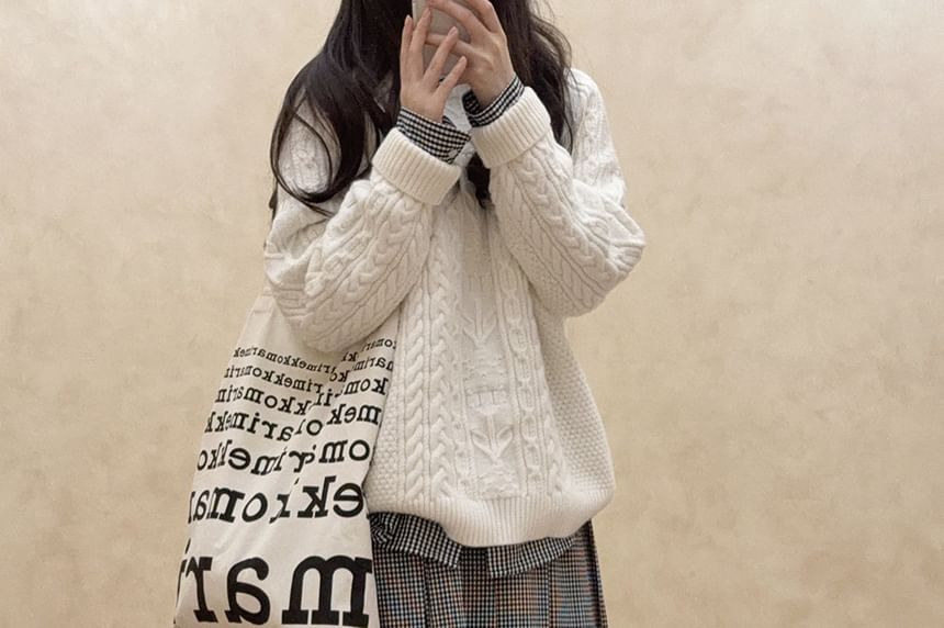 Plaid Maxi A-Line Skirt