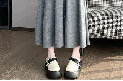 Glitter Midi A-Line Skirt