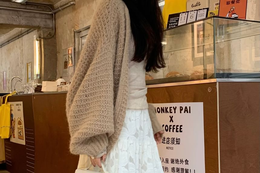 Midi A-Line Lace Skirt