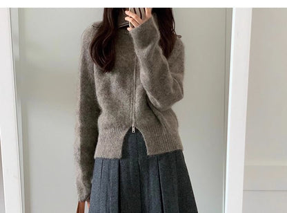 High Waist Plain Pleated A-Line Skirt