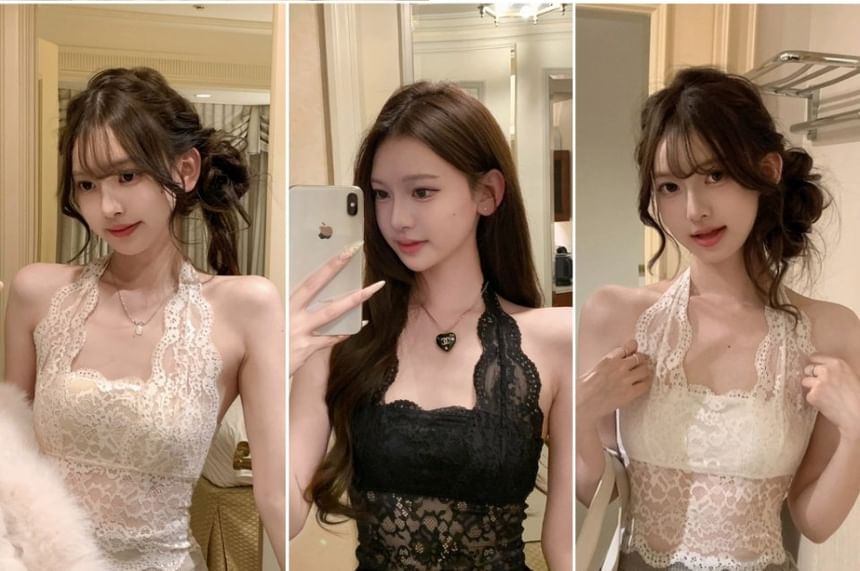 Lace Halter Top