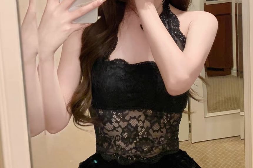 Lace Halter Top