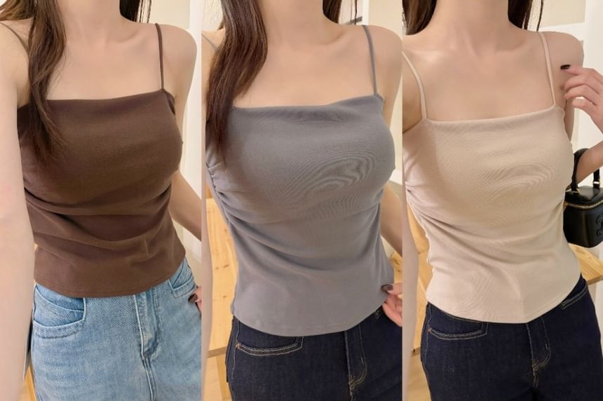 Shirred Strap Camisole