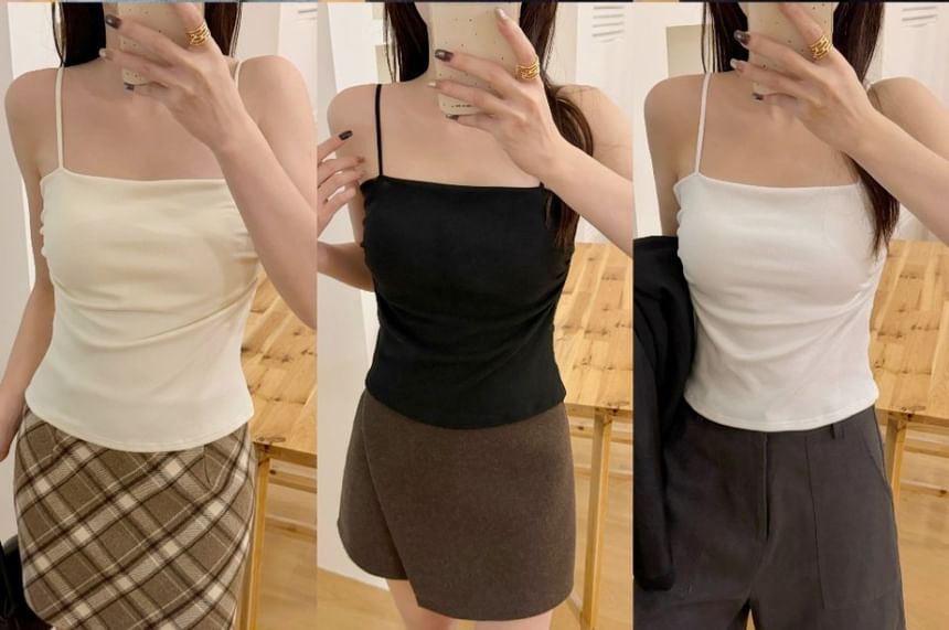 Shirred Strap Camisole