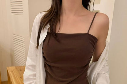Shirred Strap Camisole
