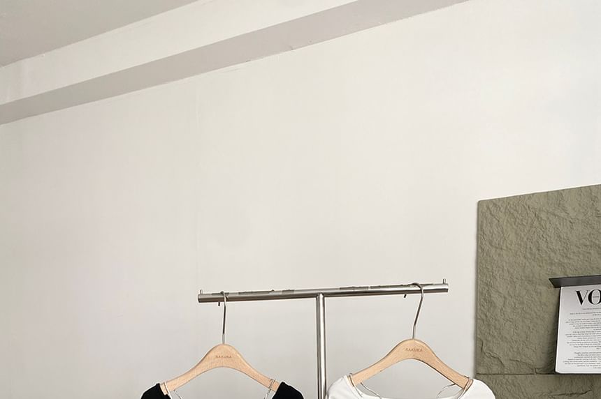 Boatneck Crop Tee Long Sleeve