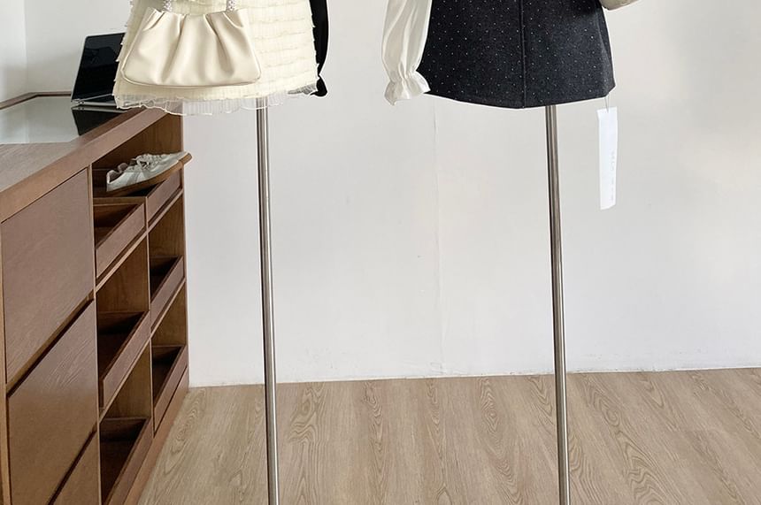 Ruffled Cold Shoulder Blouse