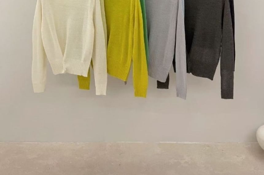 Asymmetrical Boat Neck Knit Top with Long Sleeves