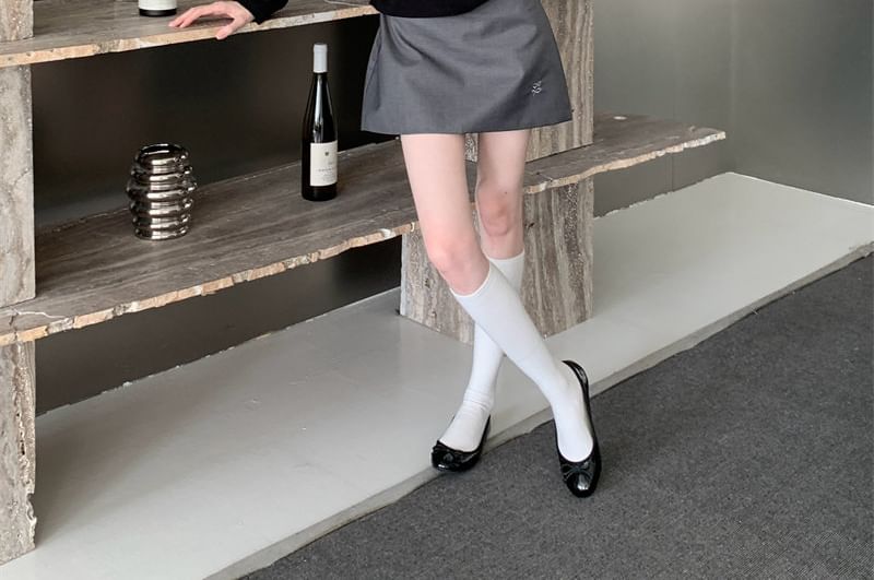 Two Tone Knit Long Sleeve Boatneck Top and Mini Skirt Set