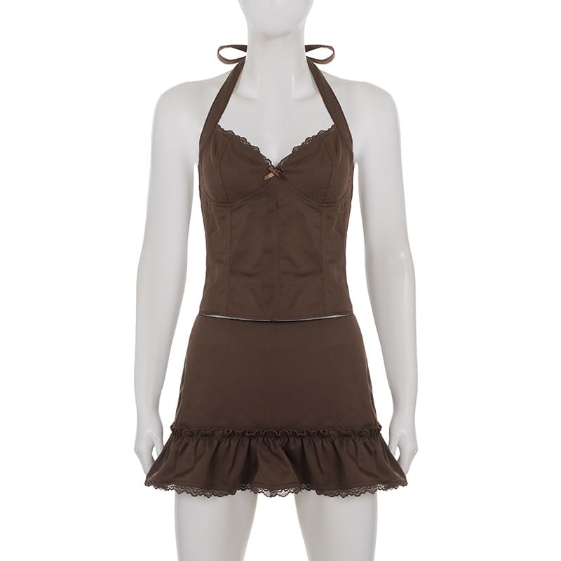 Crop Top & Mini Skirt Set