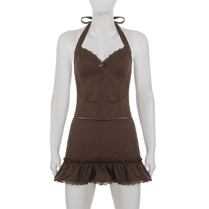 Crop Top & Mini Skirt Set
