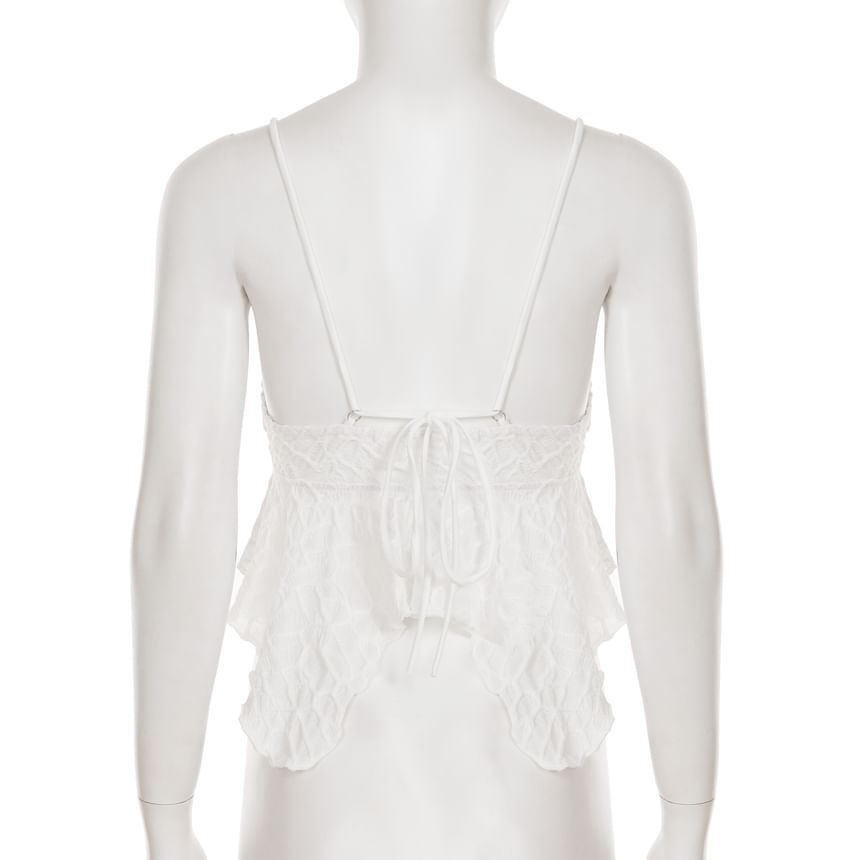 Asymmetrical Lace V-Neck Cami